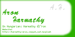 aron harmathy business card